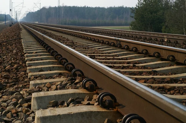 Tren yolu izler — Stok fotoğraf