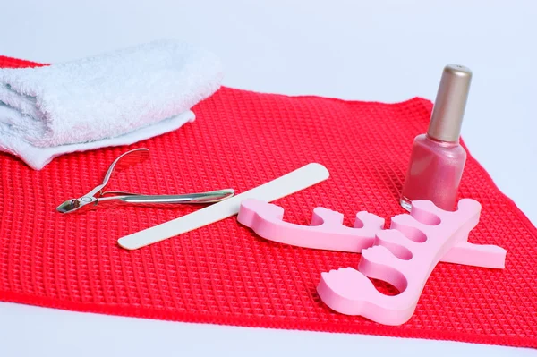 Pedicure pé aplicando — Fotografia de Stock