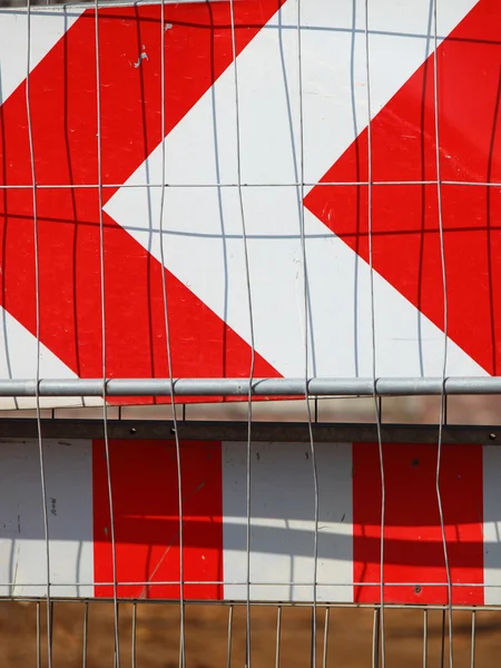 Verkehrszeichen Straße gesperrt Warnschild — Stockfoto