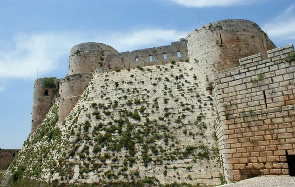 Krak des Chevaliers, crusaders fortress, Syria — Stock Photo, Image