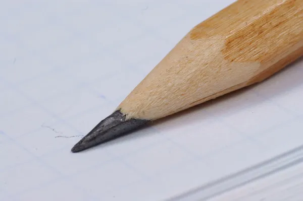 Empty notebook and pencil isolated on white background — Stock Photo, Image