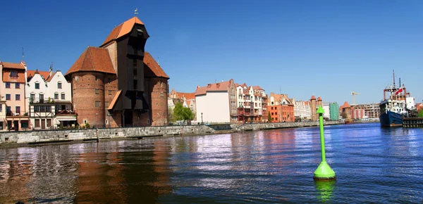 Gdańsk, Gdańsk, Polska słynnego żurawia drewniane z XIII wieku — Zdjęcie stockowe