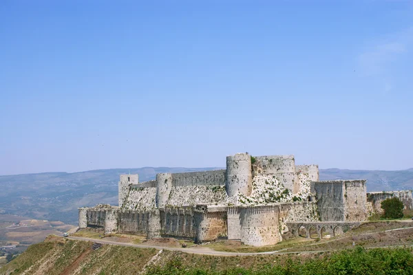 Krak des Chevaliers, crusaders fortress, Syria — Stock Photo, Image