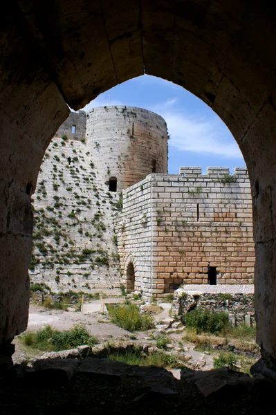 Krak des Chevaliers, fortaleza cruzada, Siria — Foto de Stock