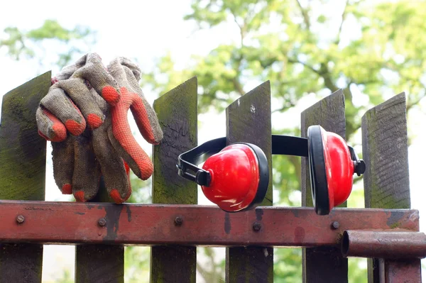 Handschuh, Geräusch, Muff, -, Ausrüstung, Arbeit — Stockfoto