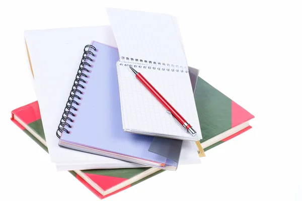 Notebook ve pensils - okul malzemeleri — Stok fotoğraf
