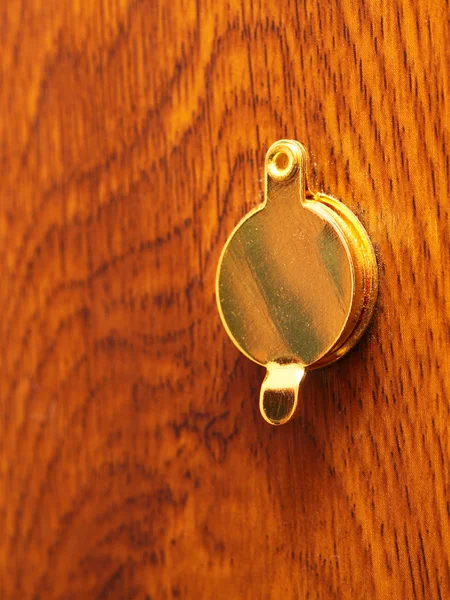 Spy hole or peephole view at door — Stock Photo, Image