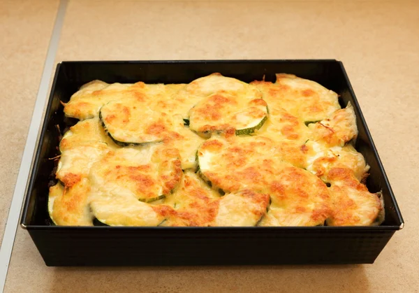 Courgette potatoes or potato au gratin — Stock Photo, Image
