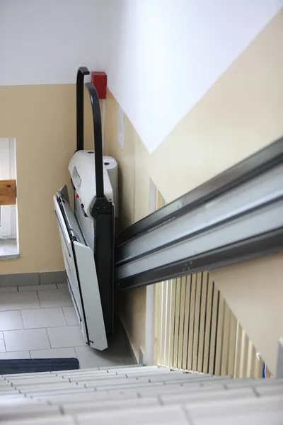 Handicap elevator stairs in building — Stock Photo, Image