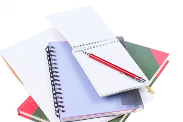 Notebooky a pensils - školní potřeby — Stock fotografie