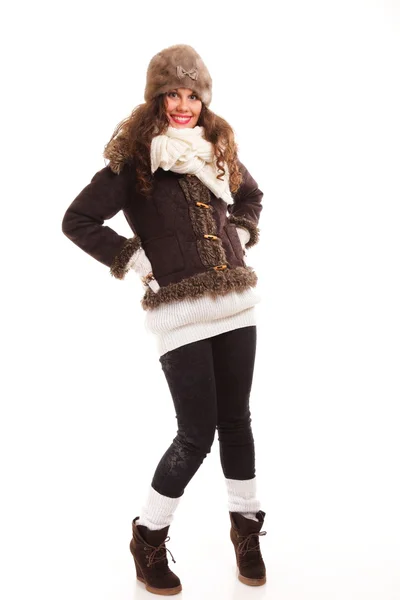 Beautiful woman in warm clothing winter Stock Photo