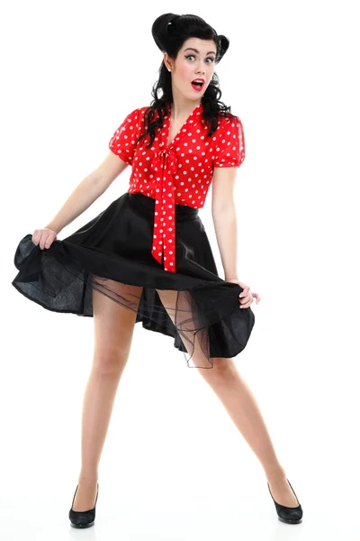 Pin-up ragazza stile americano donna retrò — Foto Stock