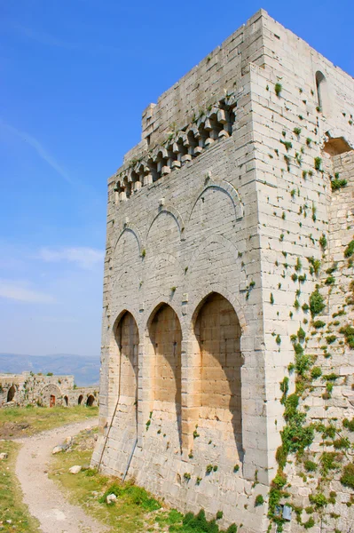 Krak des Chevaliers, crusaders fortress, Syria — Stock Photo, Image