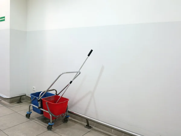 Mop and bucket indoor — Stock Photo, Image