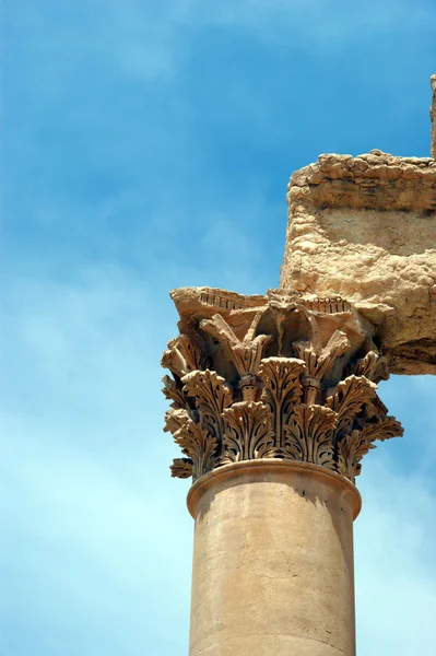 Colunas antigas fechar, Palmyra ruínas, Síria — Fotografia de Stock