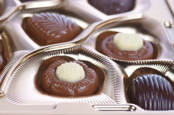 Schokolade Pralinen Bonbons — Stockfoto
