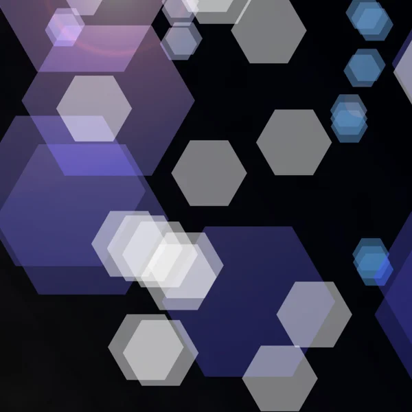 Abstract black background with hexagons — Stock Photo, Image