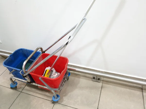 Mop and bucket indoor — Stock Photo, Image