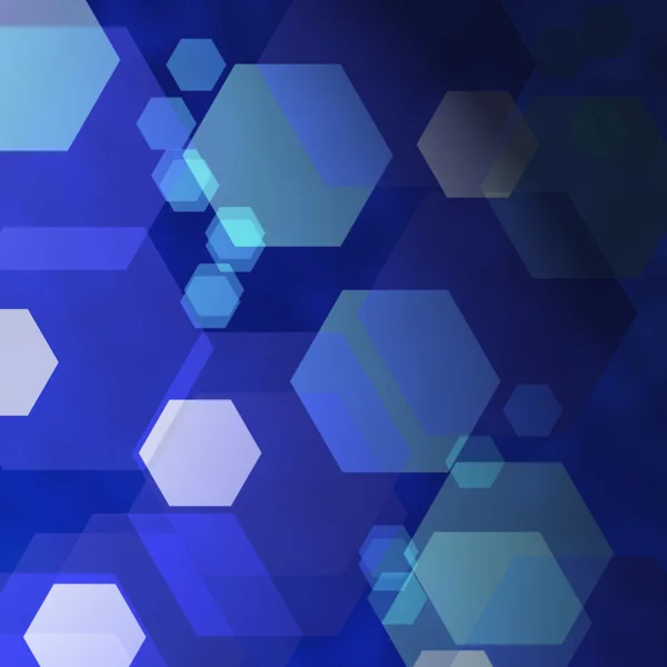 Abstract blue background with hexagons — Stock Photo, Image