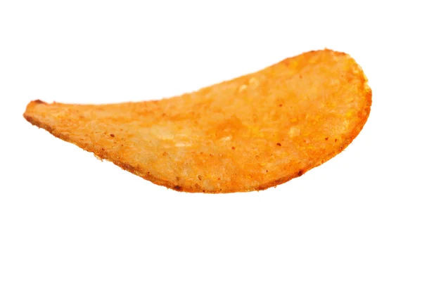 En potatischips isolerad på en vit bakgrund — Stockfoto