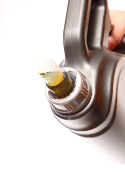 Can with car engine oil isolated — Stock Photo, Image