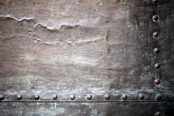 Fekete fém lemez vagy páncélt textúra a szegecsek — Stock Fotó