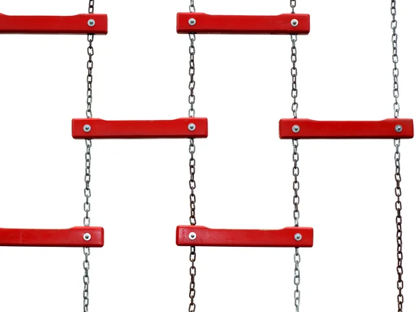 Chain ladder hanging on the white background — Stock Photo, Image