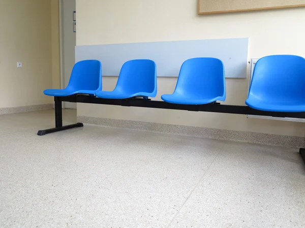 Blue stools in the waiting room — Stock Photo, Image