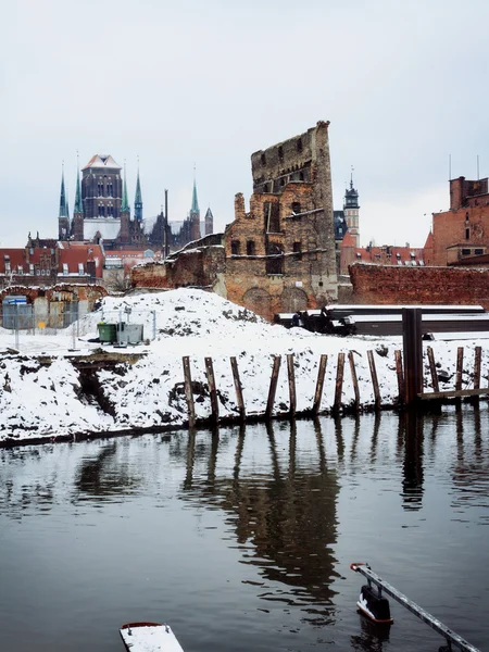 Ruinas del casco antiguo de Gdansk Polonia — Foto de Stock