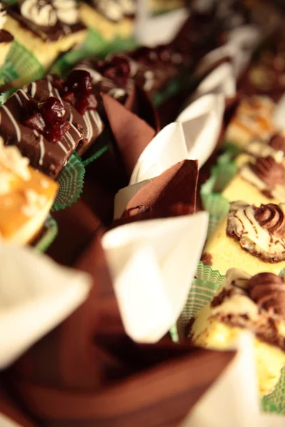Berbagai macam kue pencuci mulut makanan manis — Stok Foto