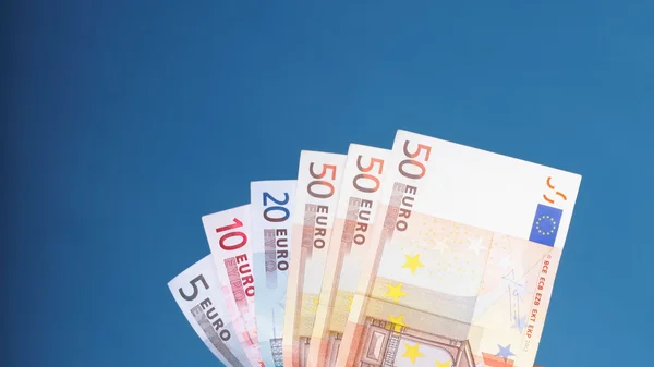 Billetes en euros en moneda europea — Foto de Stock