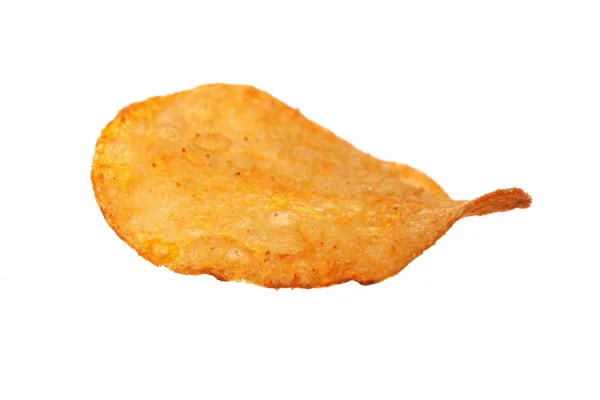 Eine Kartoffelchips isoliert auf weißem Hintergrund — Stockfoto