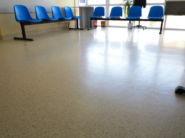 Blue stools in the waiting room — Stock Photo, Image