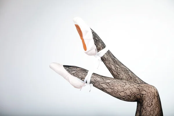女人芭蕾舞蹈家腿 — 图库照片