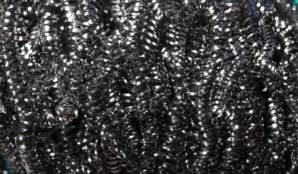 Background gray steel scourer texture — Stock Photo, Image