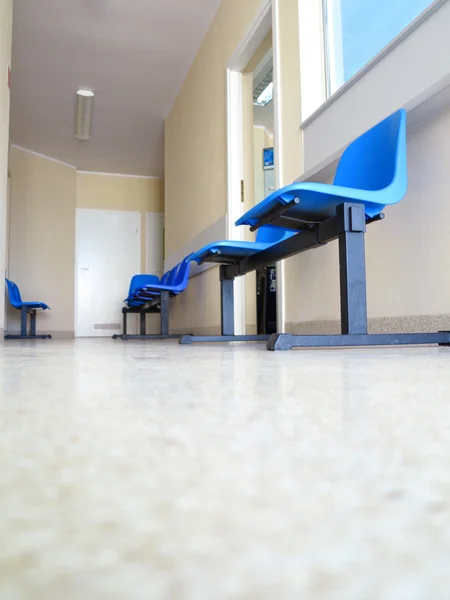 Blue stools in the waiting room — Stock Photo, Image