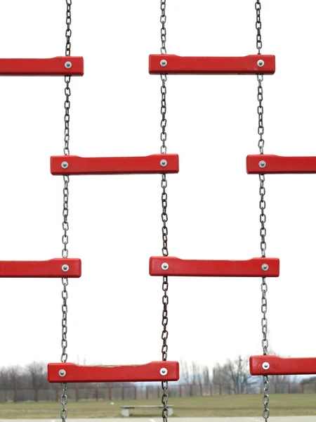 Chain ladder hanging on the white background — Stock Photo, Image