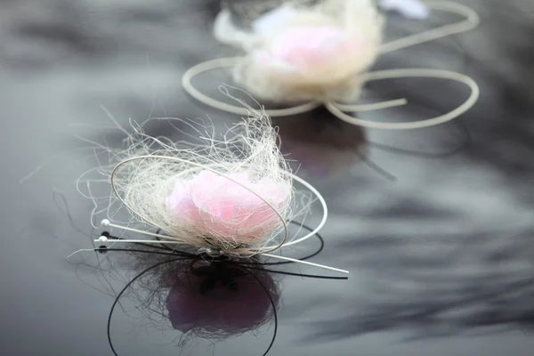 Auto da sposa decorata con fiori — Foto Stock