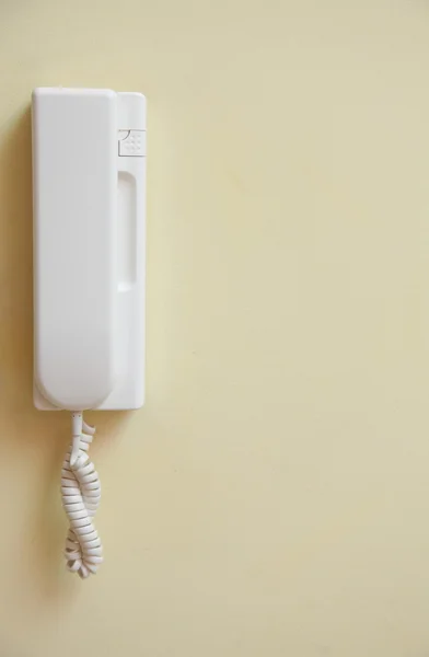 Intercom home hung on wall. An object of home — Stock Photo, Image