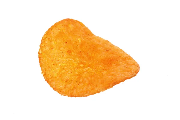 En potatischips isolerad på en vit bakgrund — Stockfoto