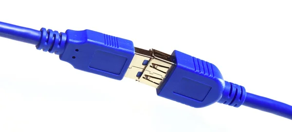Cable USB aislado en blanco —  Fotos de Stock
