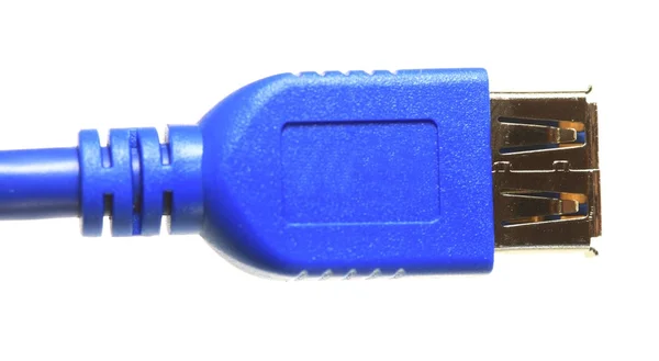 Cavo USB isolato su bianco — Foto Stock