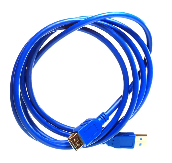 USB-kabel isolerad på vit — Stockfoto