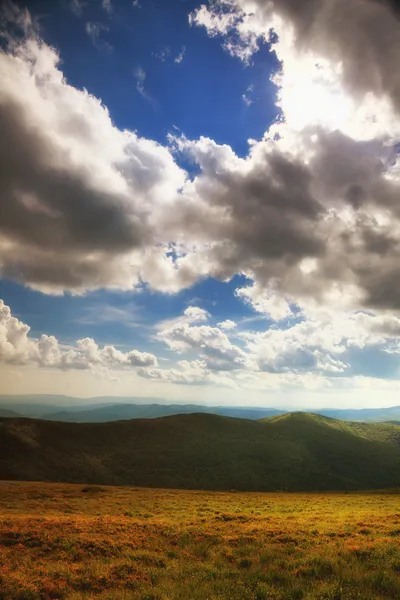 Mountains hills landscape Bieszczady Poland — Stock Photo, Image