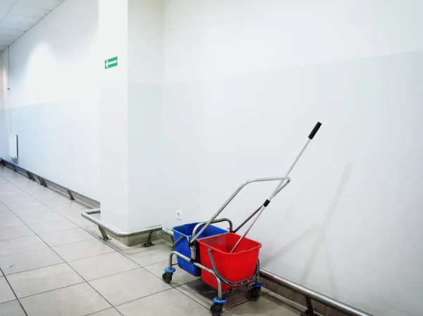 Mop and bucket indoor — Stock Photo, Image