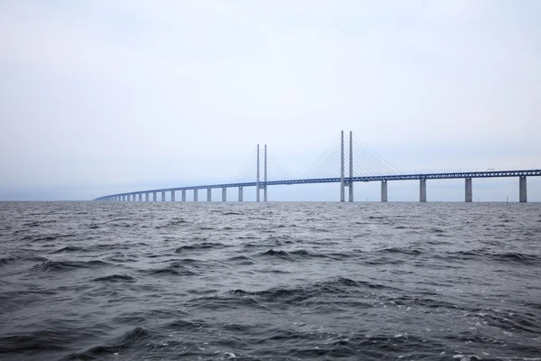 Il ponte di Oresund tra Danimarca e Svezia — Foto Stock