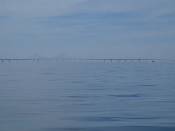Most Oresund mezi Dánskem a Švédskem — Stock fotografie