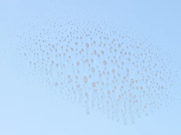 Drops on the windowpane cleaning window — Stock Photo, Image