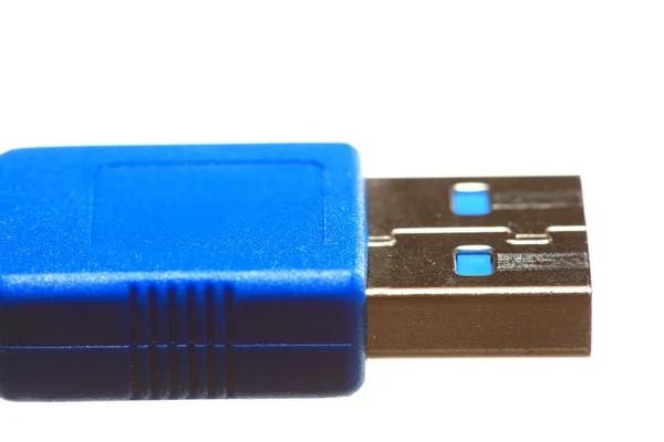 USB kablosu beyazda izole edildi — Stok fotoğraf