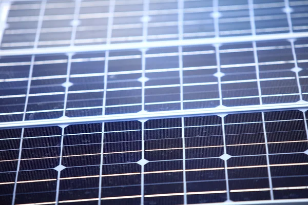 Background of blue solar panels cells — Stock Photo, Image
